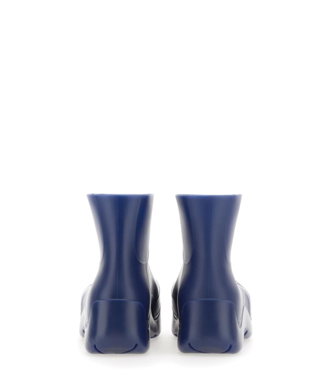 BOTTEGA VENETA Синие синтетические высокие ботинки, фото 3