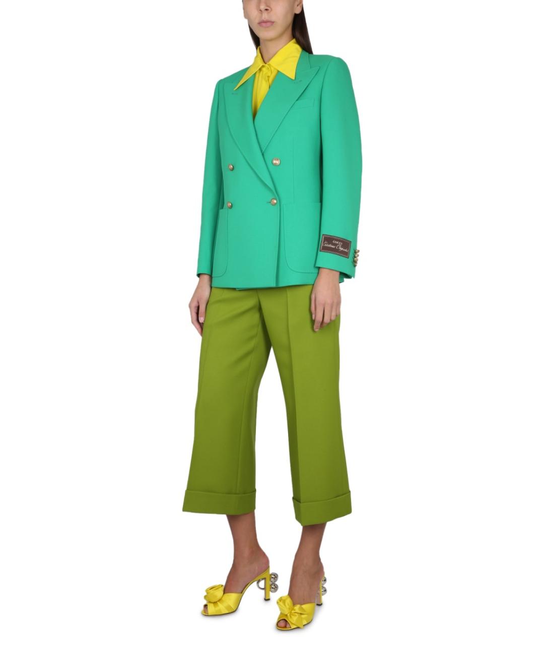 GUCCI Желтая шелковая рубашка, фото 3