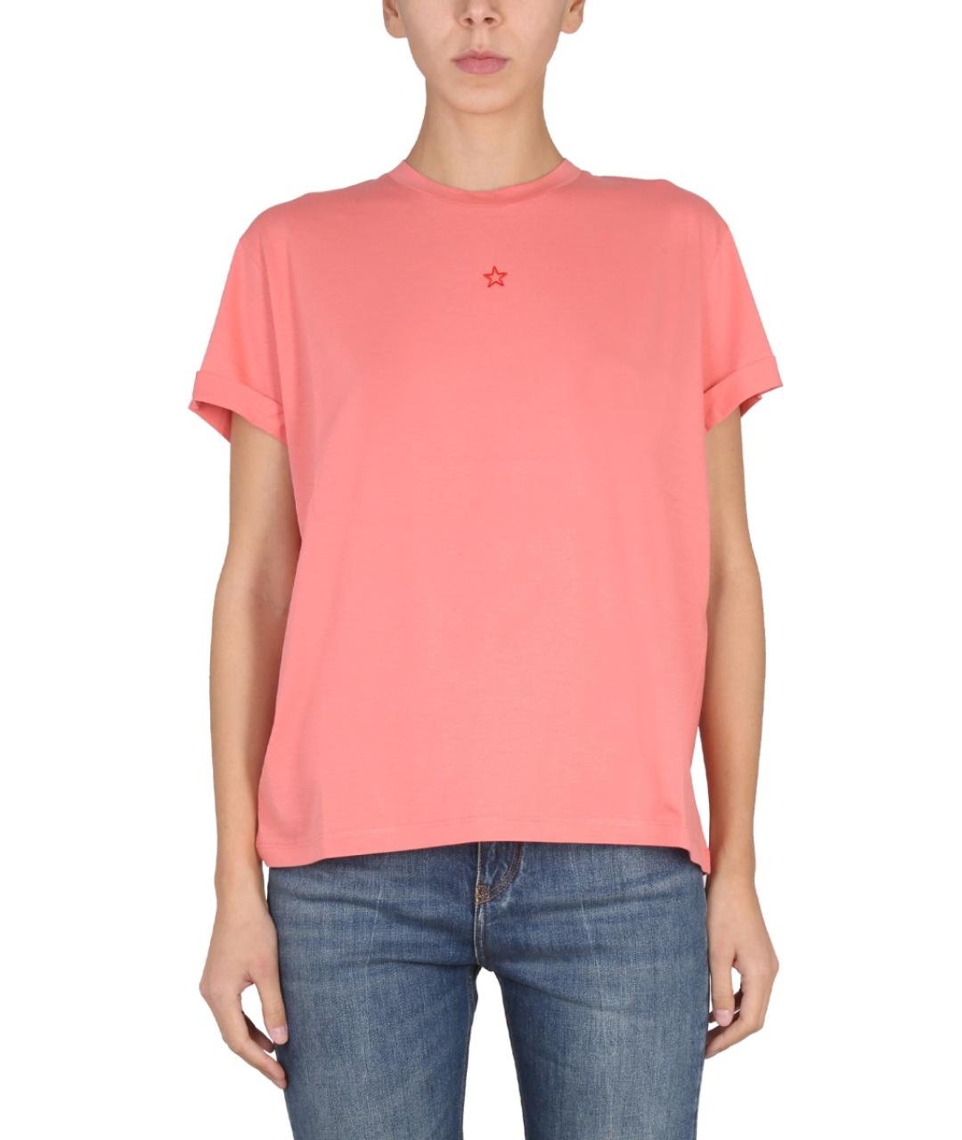 STELLA MCCARTNEY Розовая хлопковая футболка, фото 2