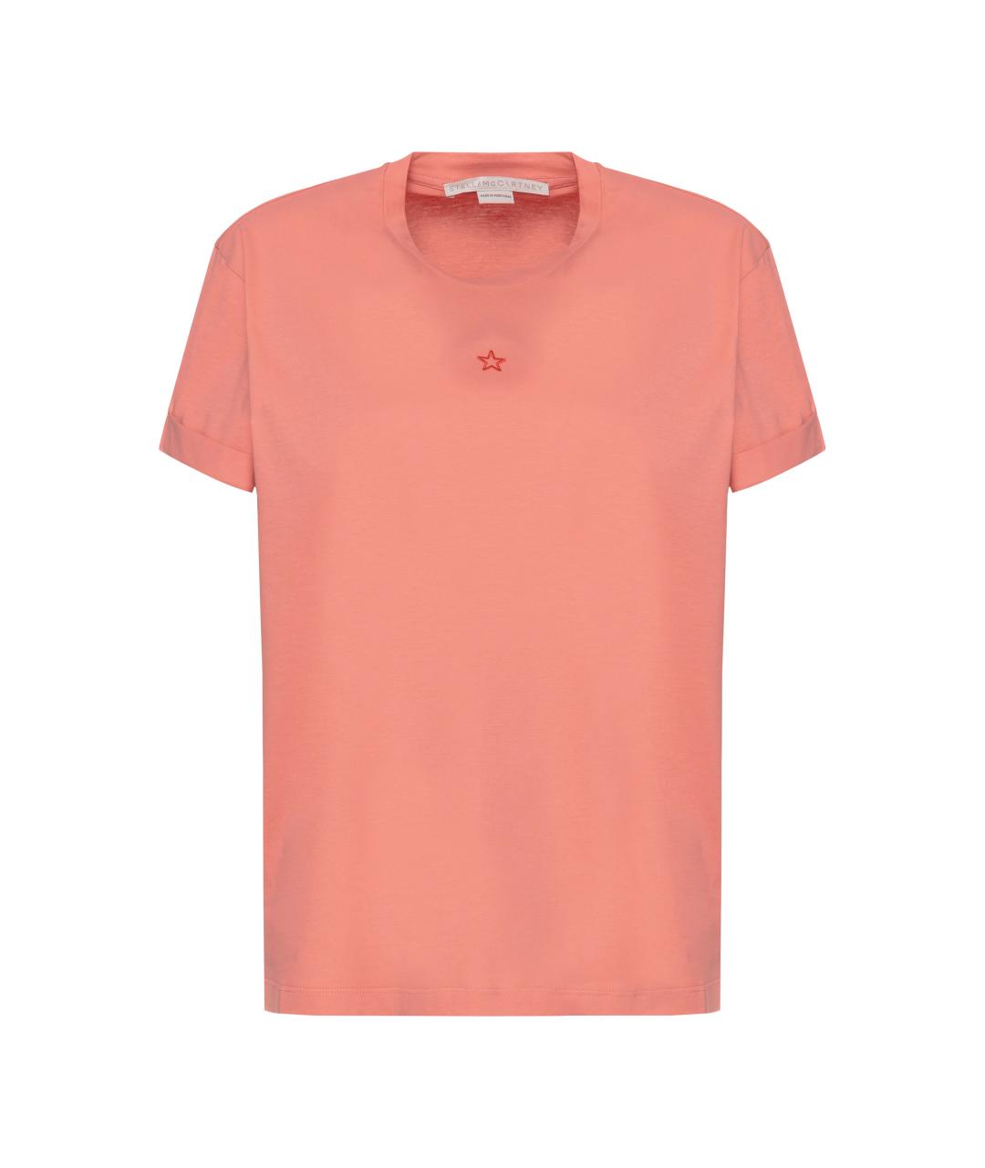 STELLA MCCARTNEY Розовая хлопковая футболка, фото 1