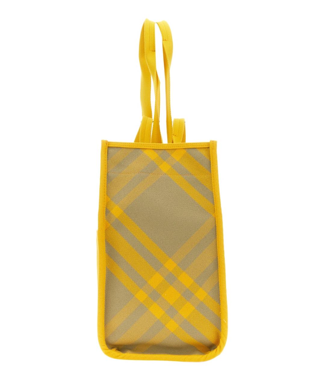 BURBERRY Желтая сумка тоут, фото 3