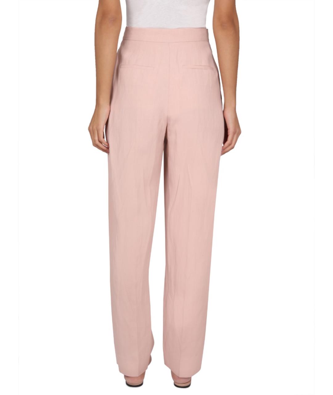 STELLA MCCARTNEY Розовые вискозные прямые брюки, фото 5