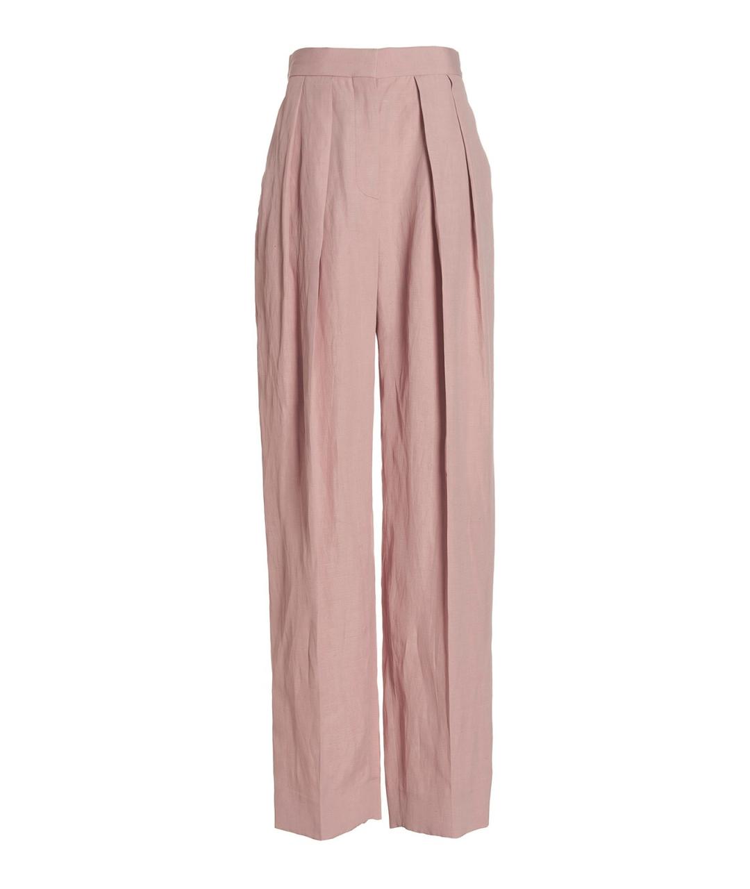 STELLA MCCARTNEY Розовые вискозные прямые брюки, фото 1