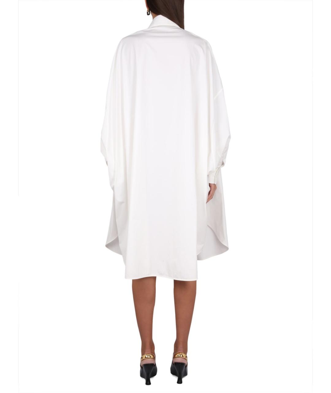 BOTTEGA VENETA Белое хлопковое повседневное платье, фото 4