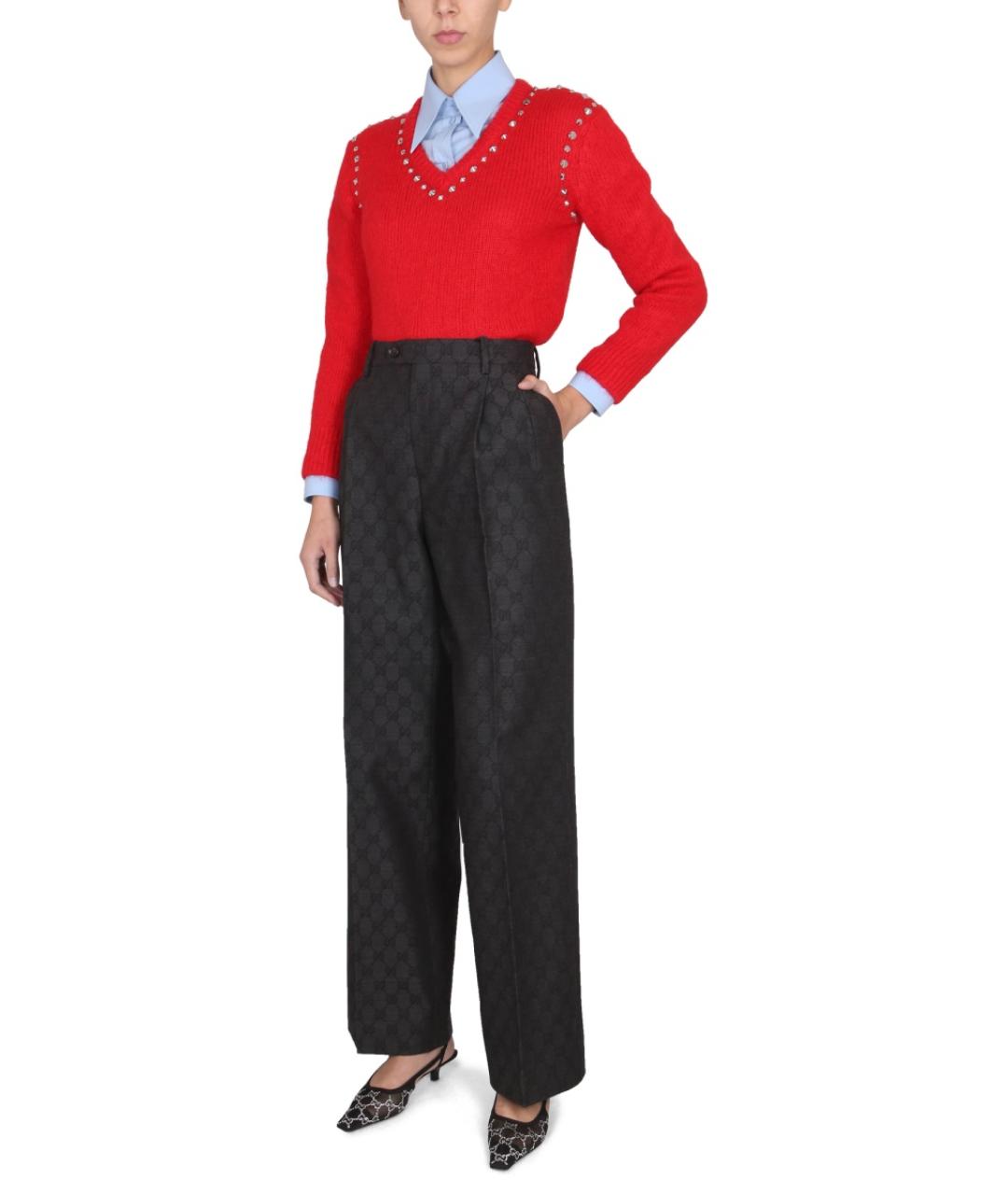 GUCCI Красный шерстяной джемпер / свитер, фото 3