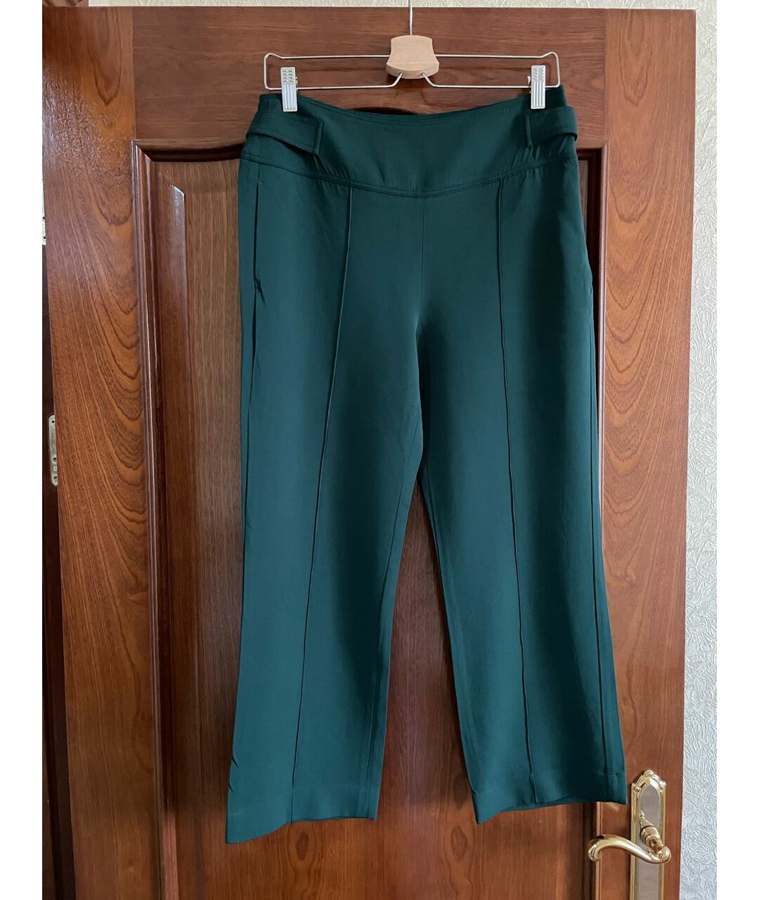 SPORTMAX Зеленые синтетические прямые брюки, фото 5