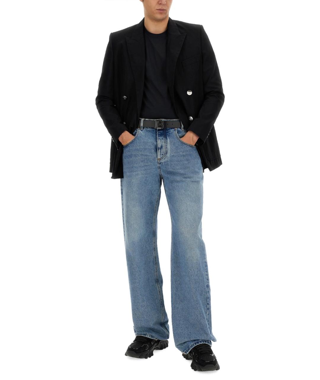 BALMAIN Черный хлопковый пиджак, фото 3