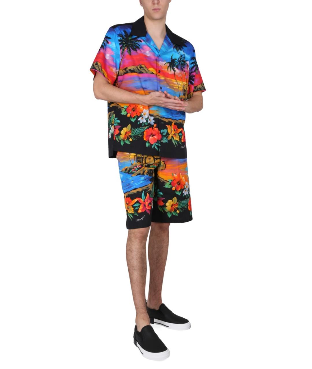 DOLCE&GABBANA Мульти хлопковые шорты, фото 3