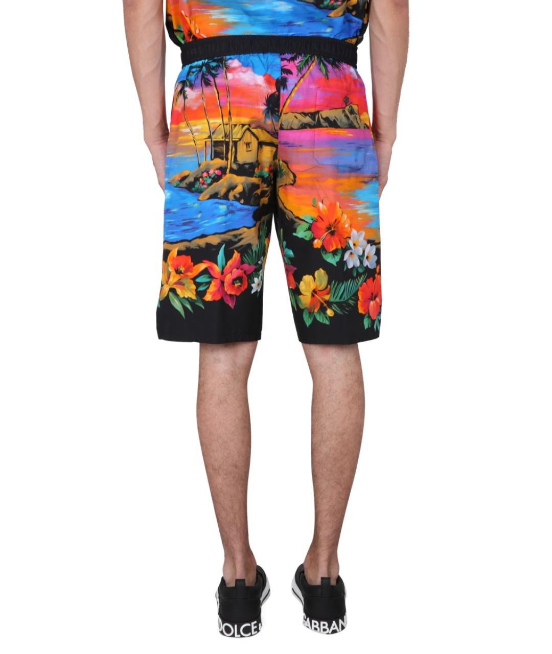 DOLCE&GABBANA Мульти хлопковые шорты, фото 5
