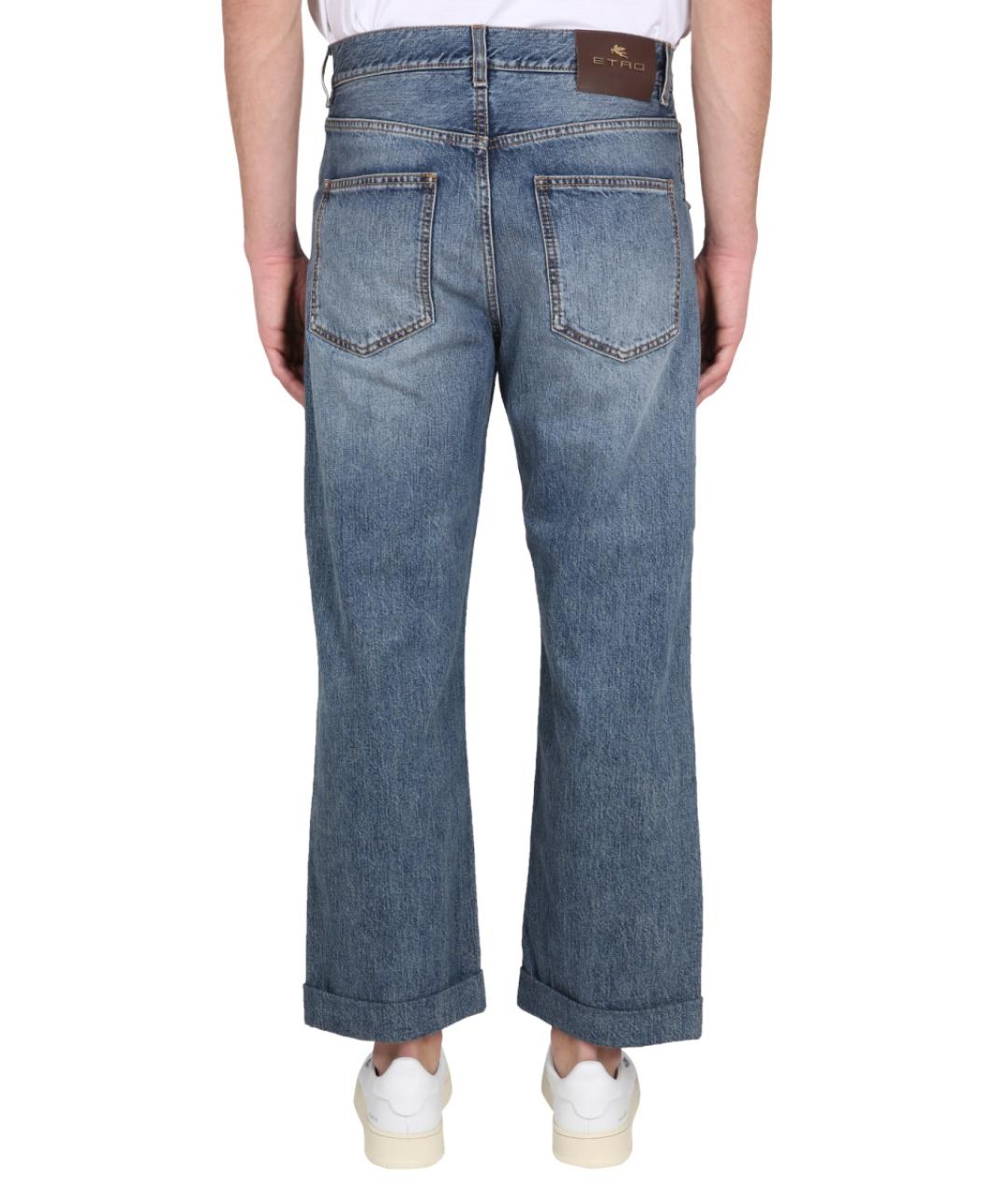 ETRO Синие хлопковые прямые джинсы, фото 5