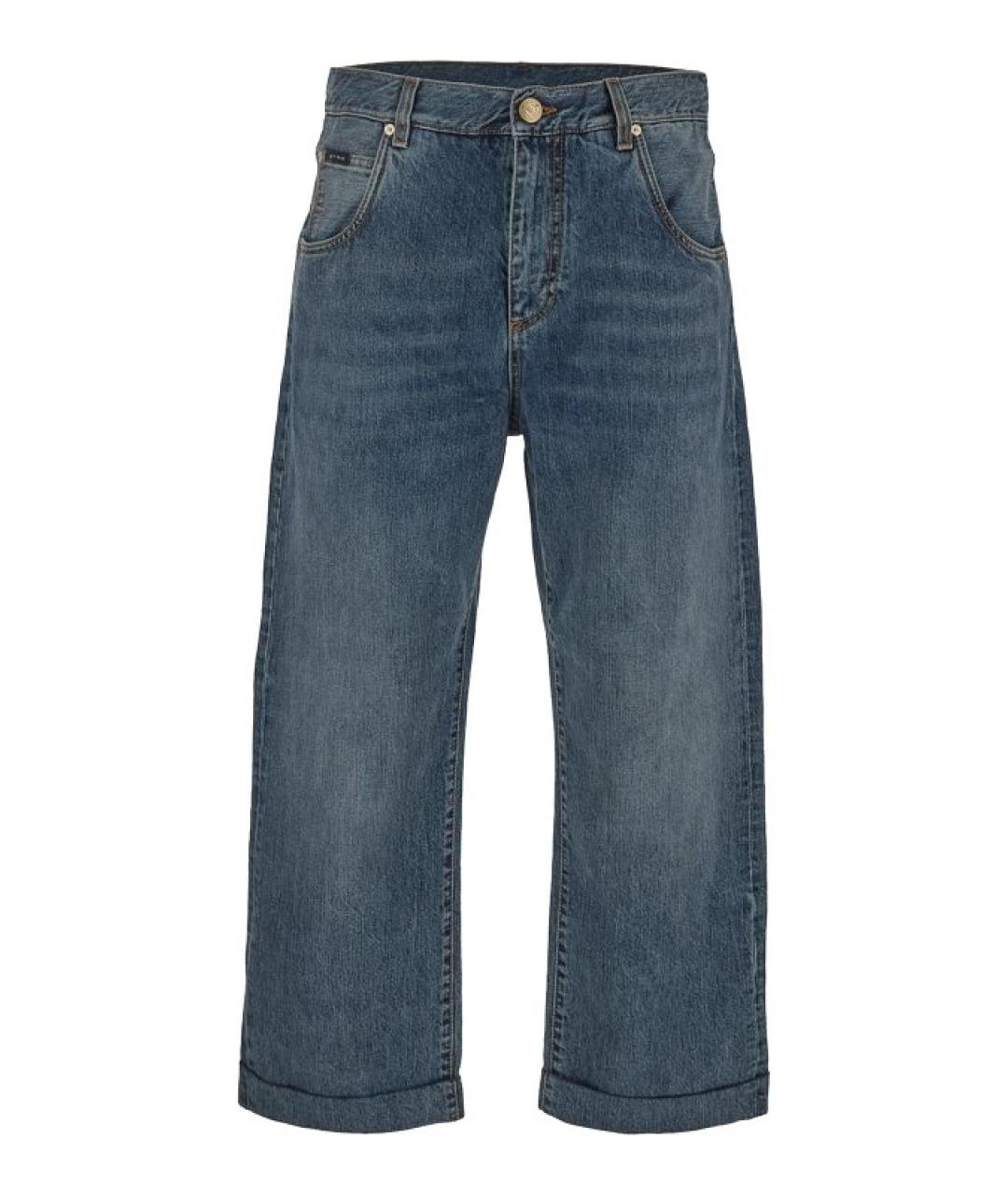 ETRO Синие хлопковые прямые джинсы, фото 1