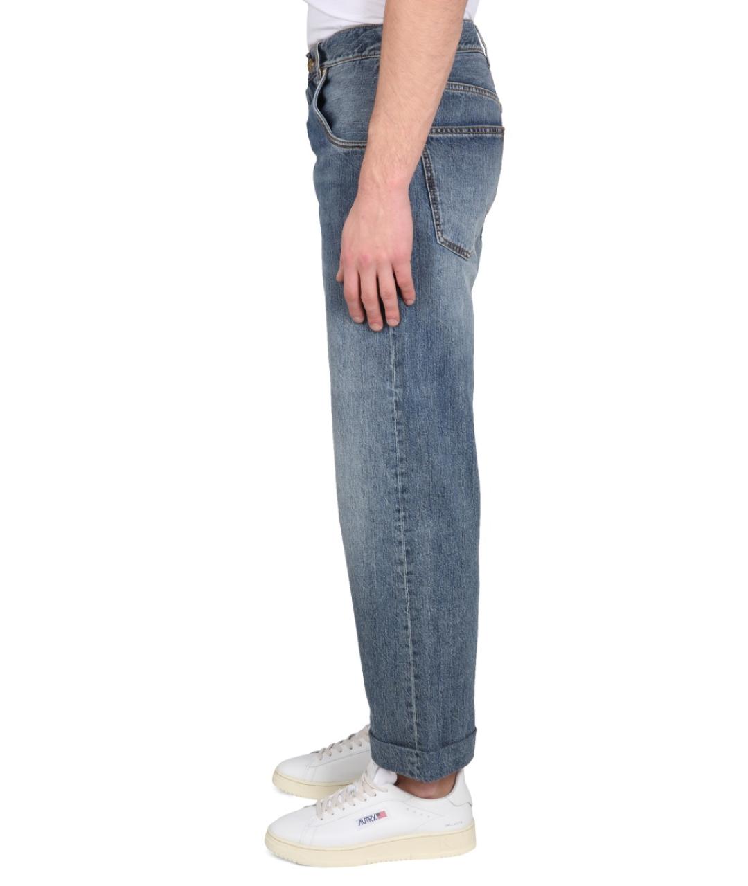 ETRO Синие хлопковые прямые джинсы, фото 4