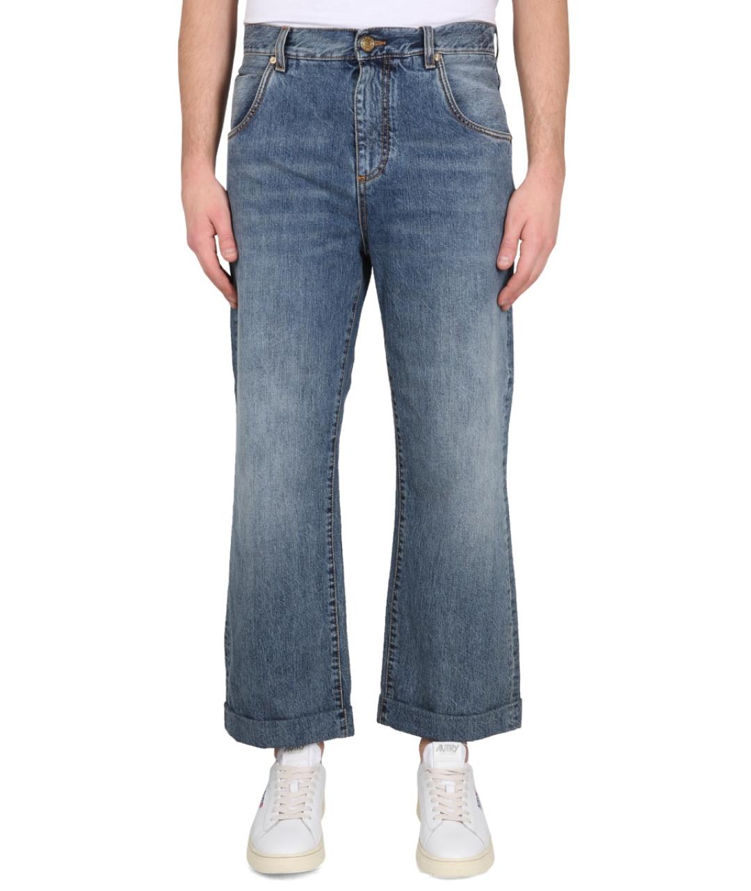 ETRO Синие хлопковые прямые джинсы, фото 2