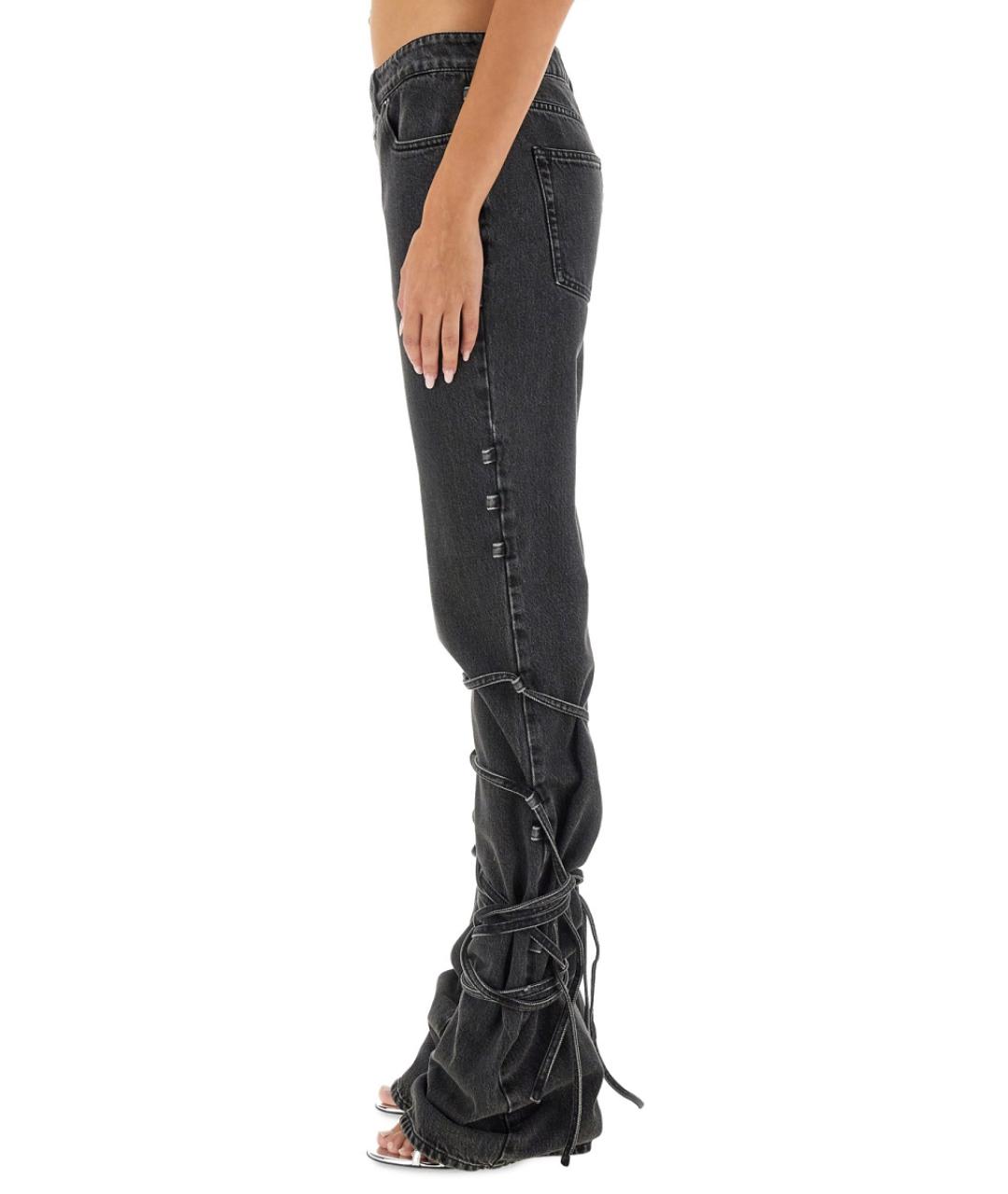 ALEXANDER MCQUEEN Черные хлопковые прямые джинсы, фото 5