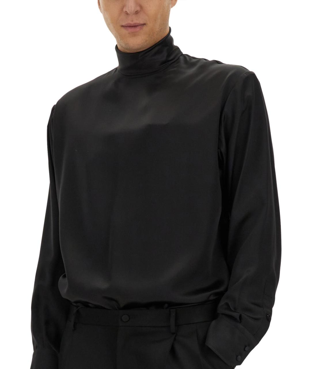 DOLCE&GABBANA Черный шелковый джемпер / свитер, фото 4