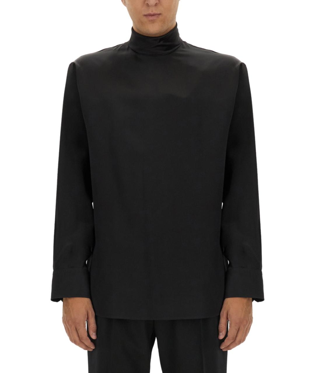 DOLCE&GABBANA Черный шелковый джемпер / свитер, фото 5