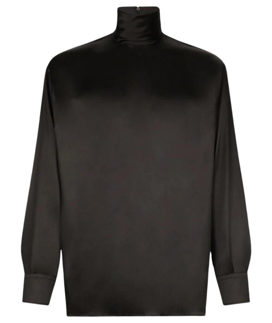 DOLCE&GABBANA Черный шелковый джемпер / свитер, фото 1