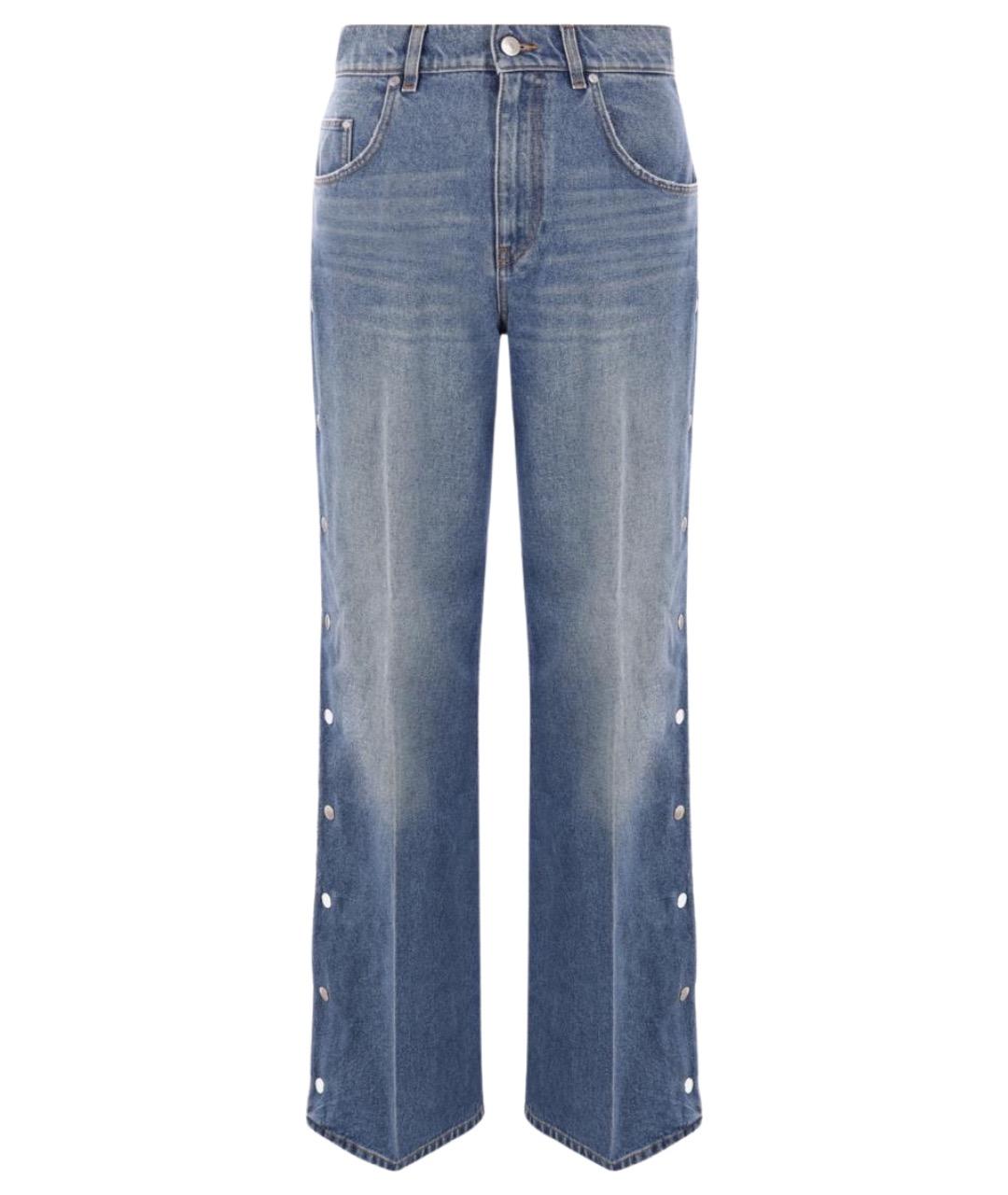 STELLA MCCARTNEY Синие хлопко-полиэстеровые прямые джинсы, фото 1