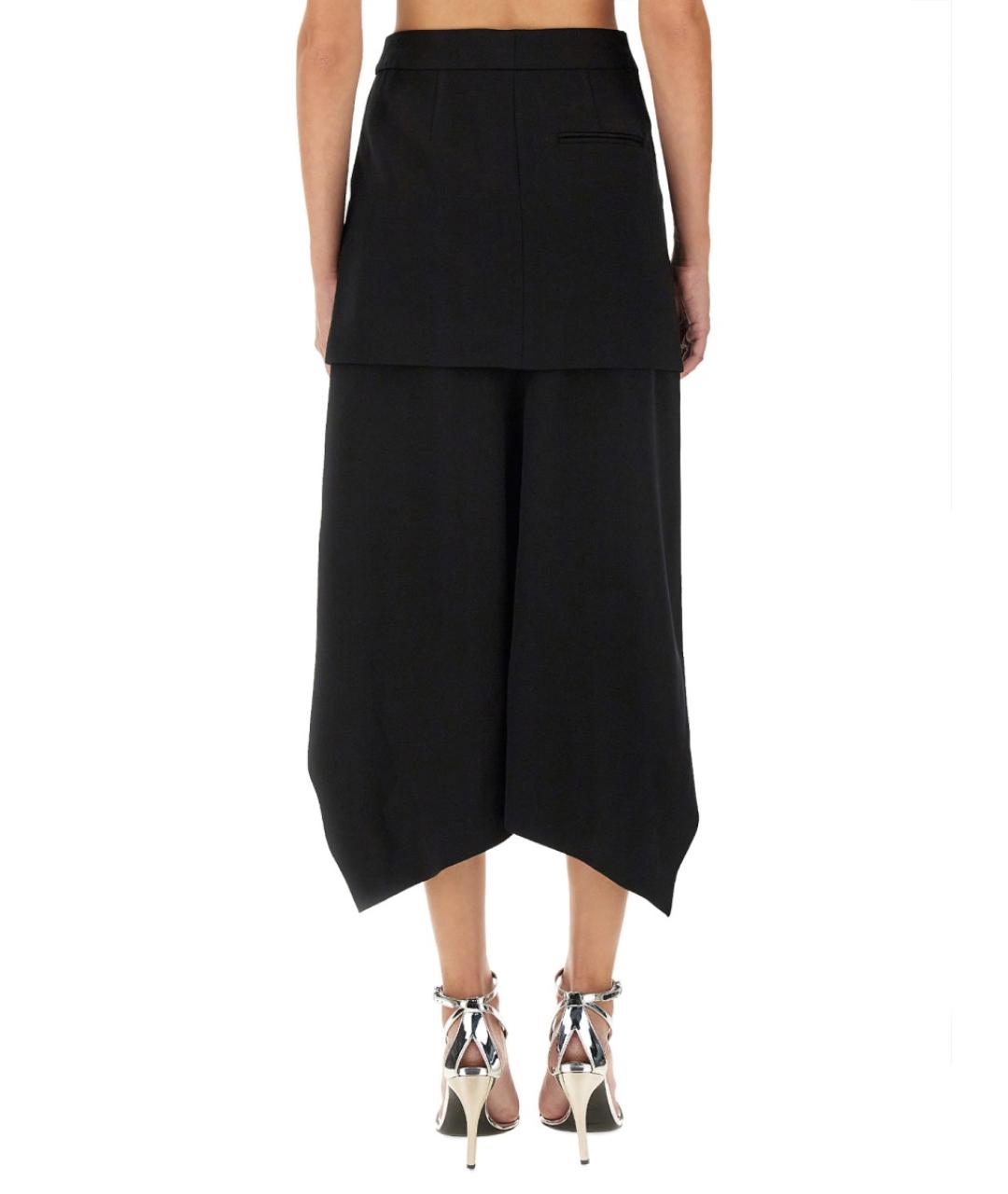 ALEXANDER MCQUEEN Черная шерстяная юбка мини, фото 3