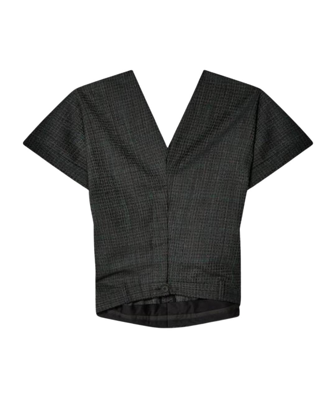 BALENCIAGA Черная шерстяная блузы, фото 1