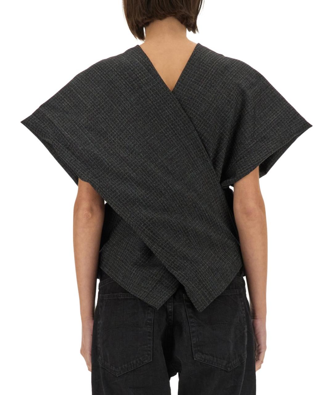 BALENCIAGA Черная шерстяная блузы, фото 4