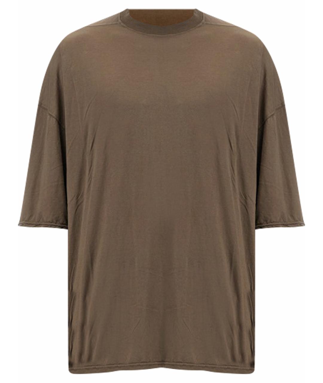 RICK OWENS DRKSHDW Бежевая хлопковая футболка, фото 1