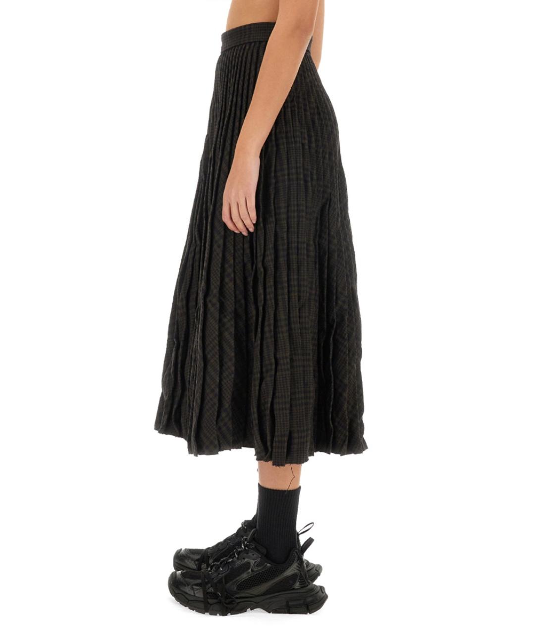 BALENCIAGA Коричневая шерстяная юбка миди, фото 5