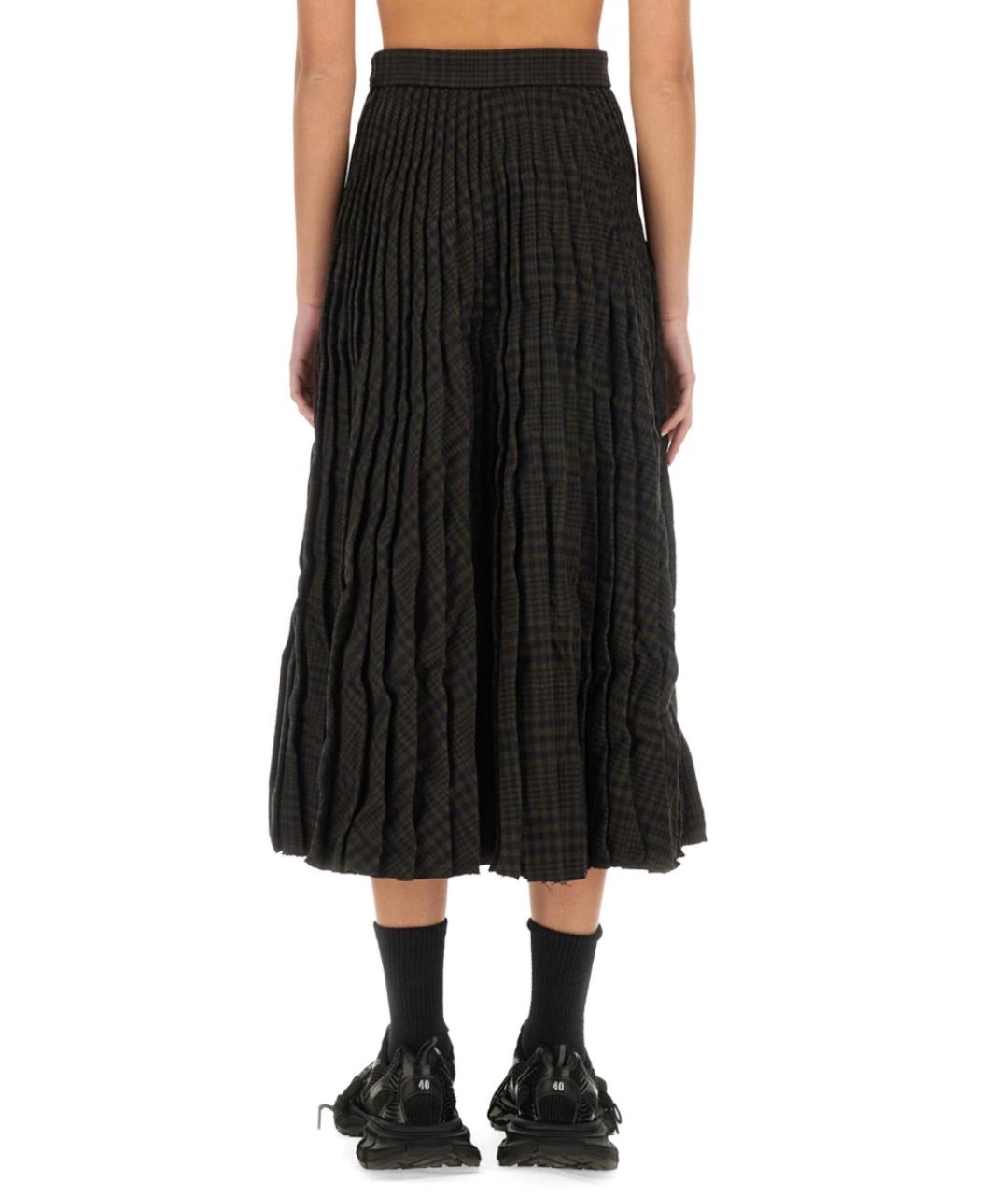 BALENCIAGA Коричневая шерстяная юбка миди, фото 4