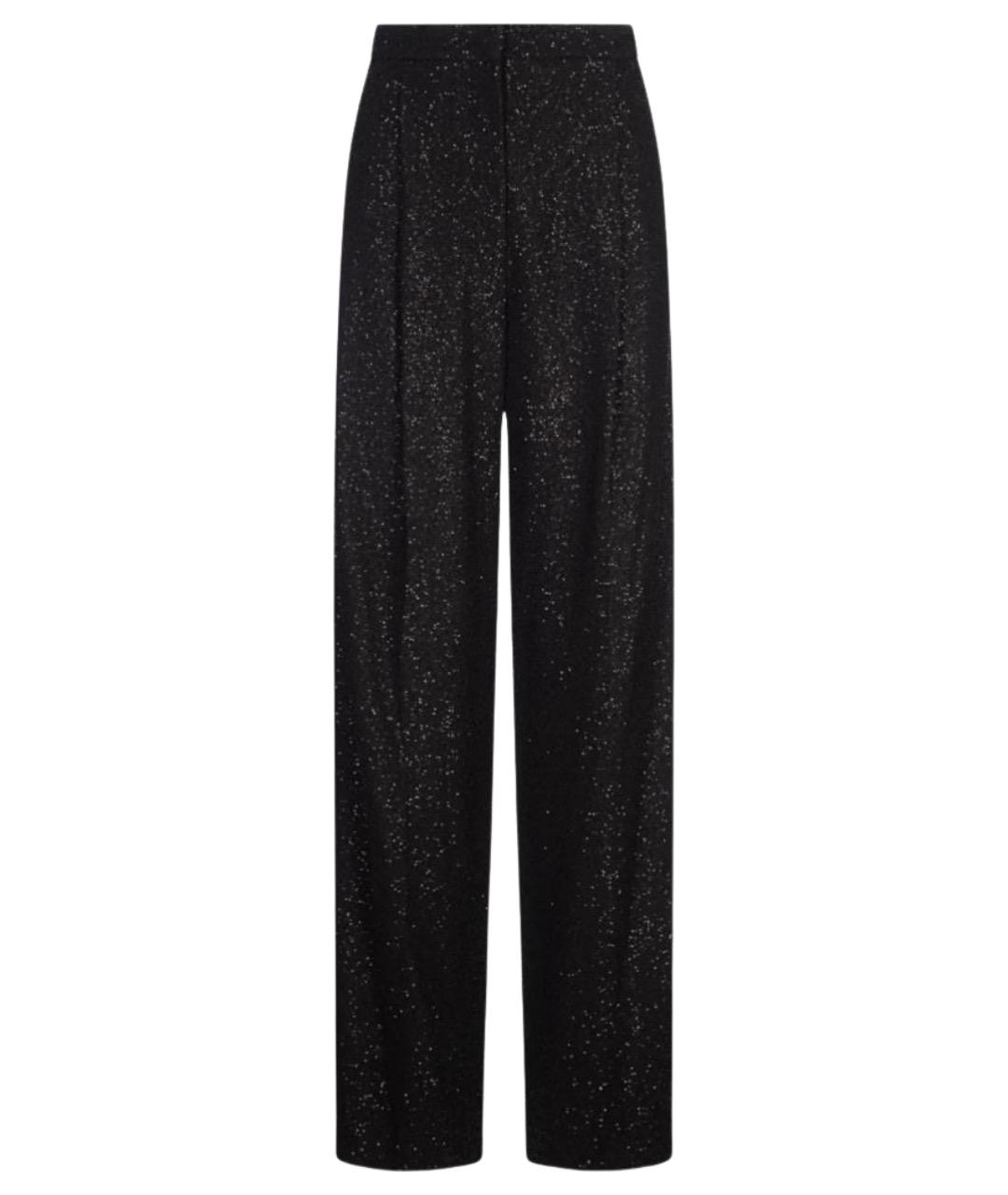 MAX MARA Черные вискозные прямые брюки, фото 1