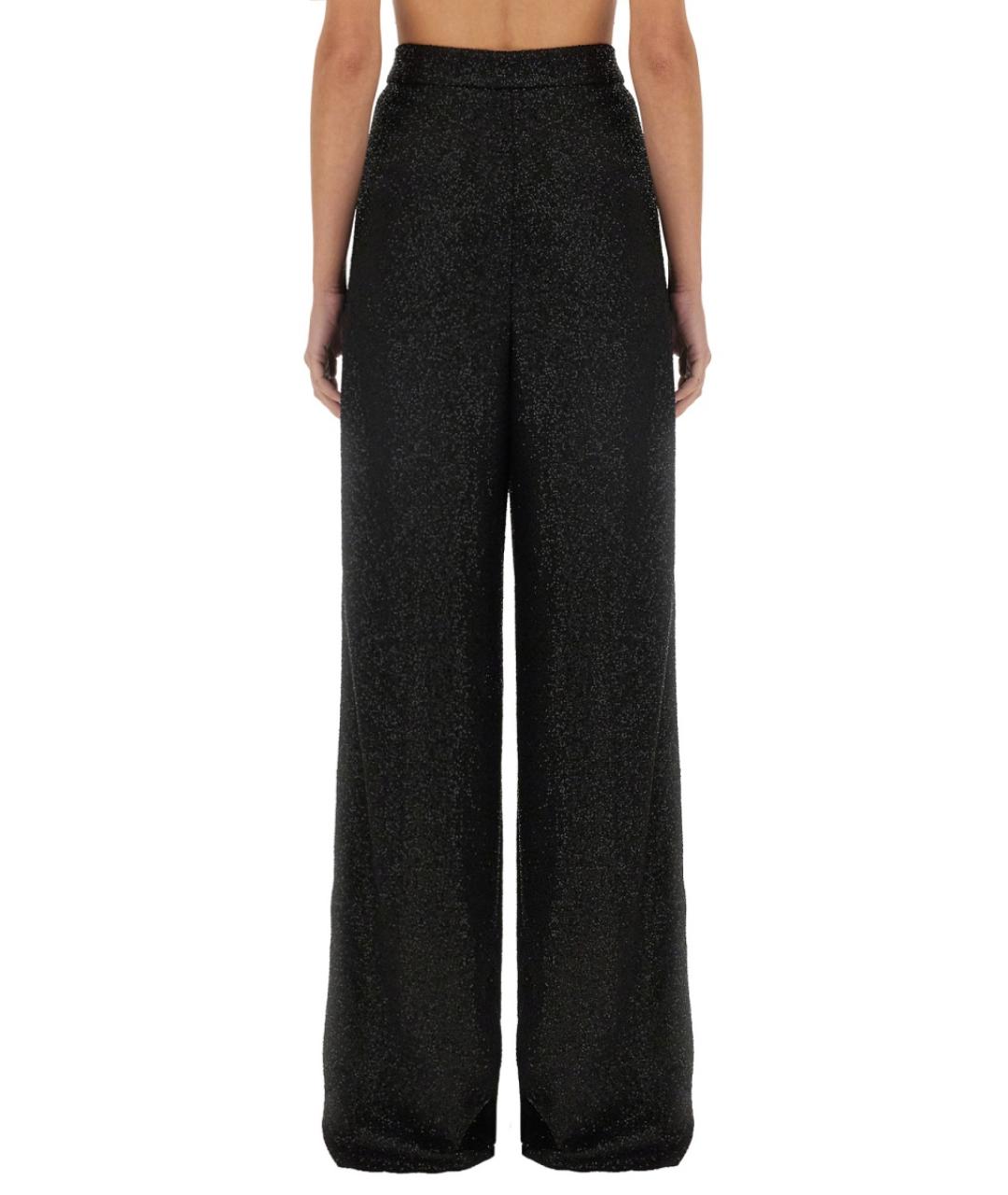 MAX MARA Черные вискозные прямые брюки, фото 3
