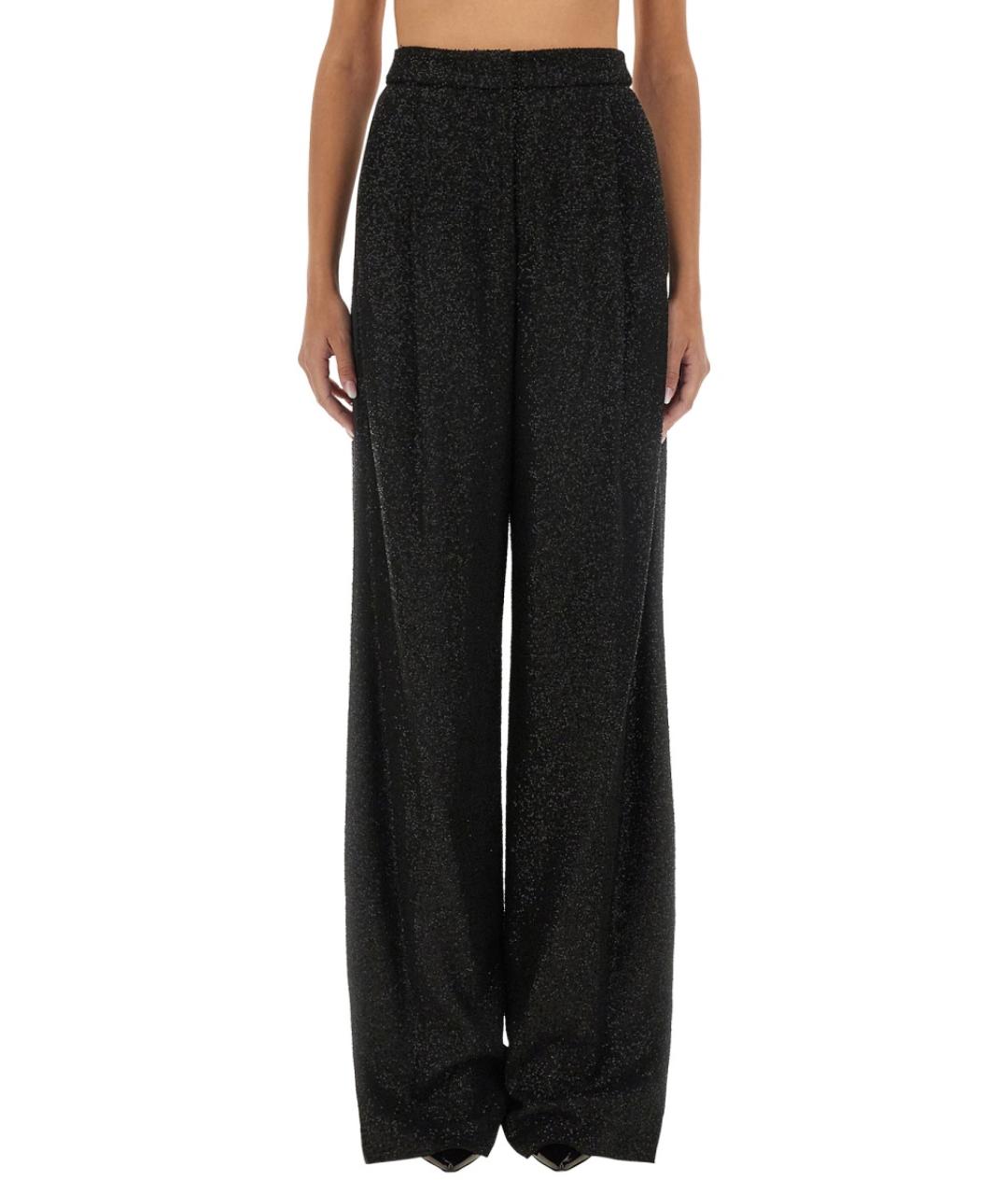 MAX MARA Черные вискозные прямые брюки, фото 5