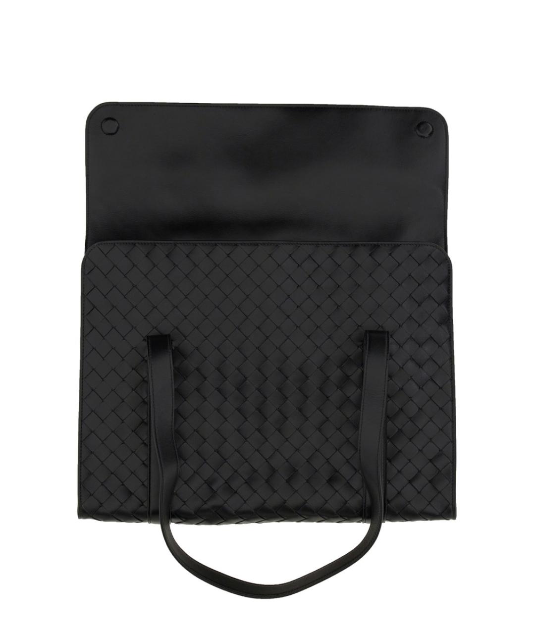 BOTTEGA VENETA Черная кожаная сумка на плечо, фото 3
