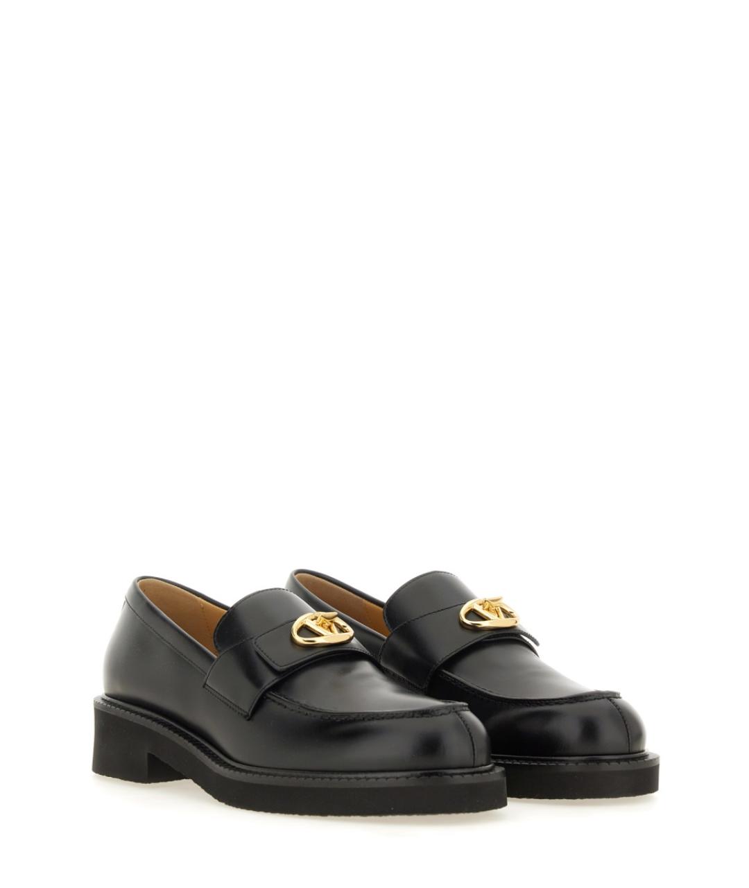 VALENTINO Черные кожаные лоферы, фото 3