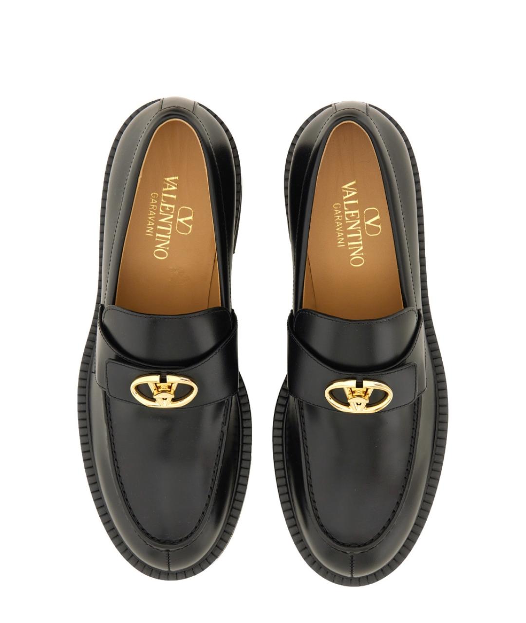 VALENTINO Черные кожаные лоферы, фото 2