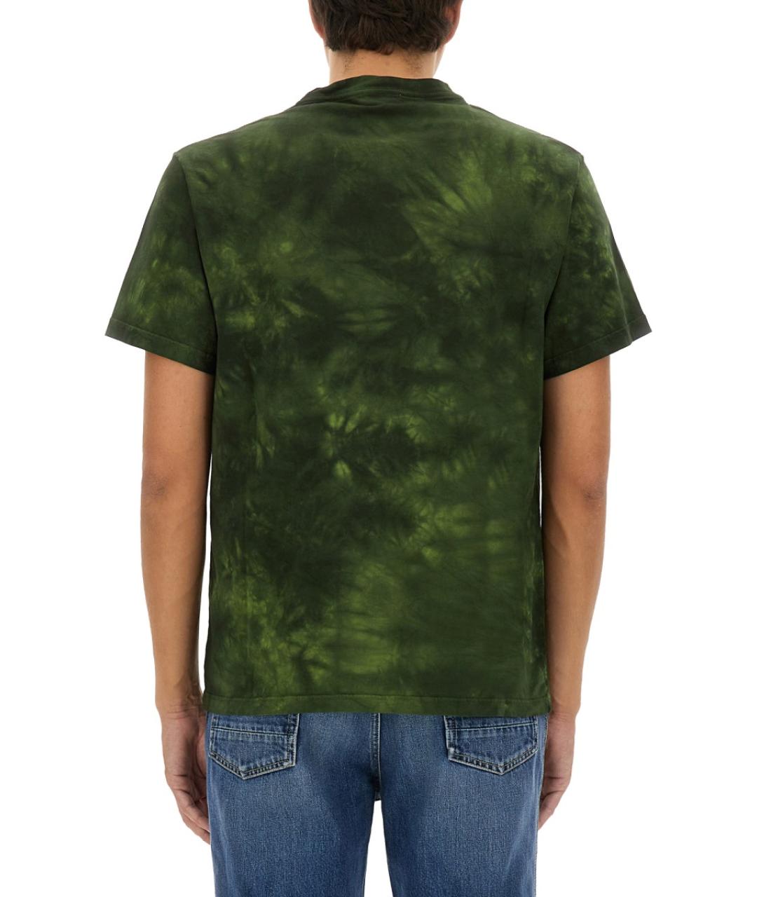 ALEXANDER MCQUEEN Хаки вискозная футболка, фото 3