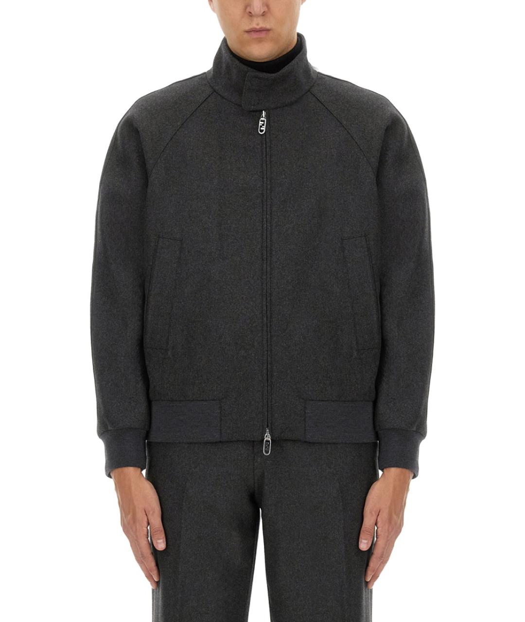 FENDI Черная кашемировая куртка, фото 5