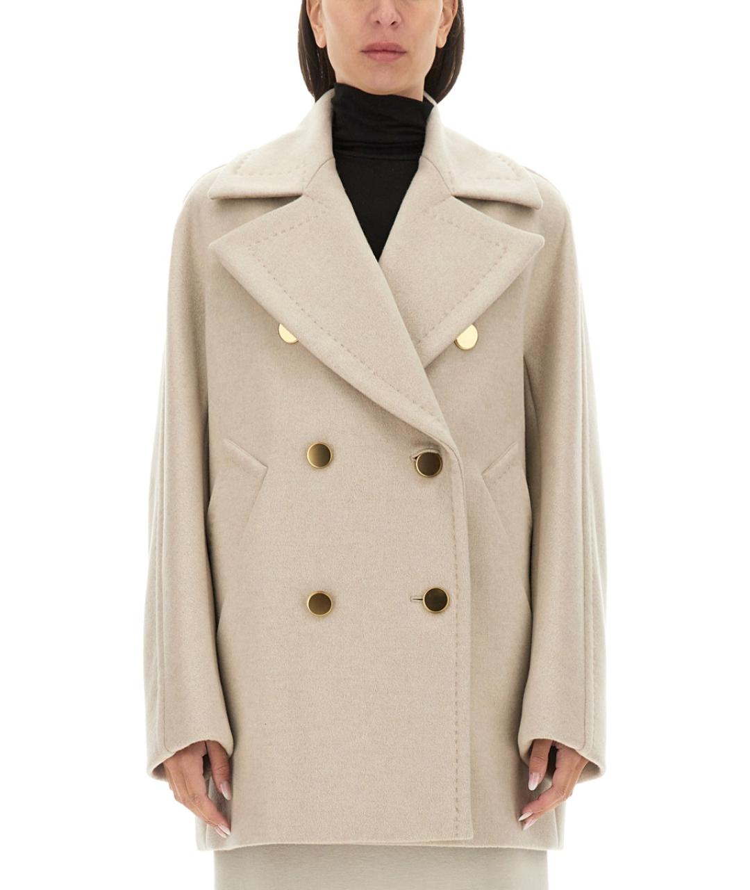 MAX MARA Бежевое кашемировое пальто, фото 2