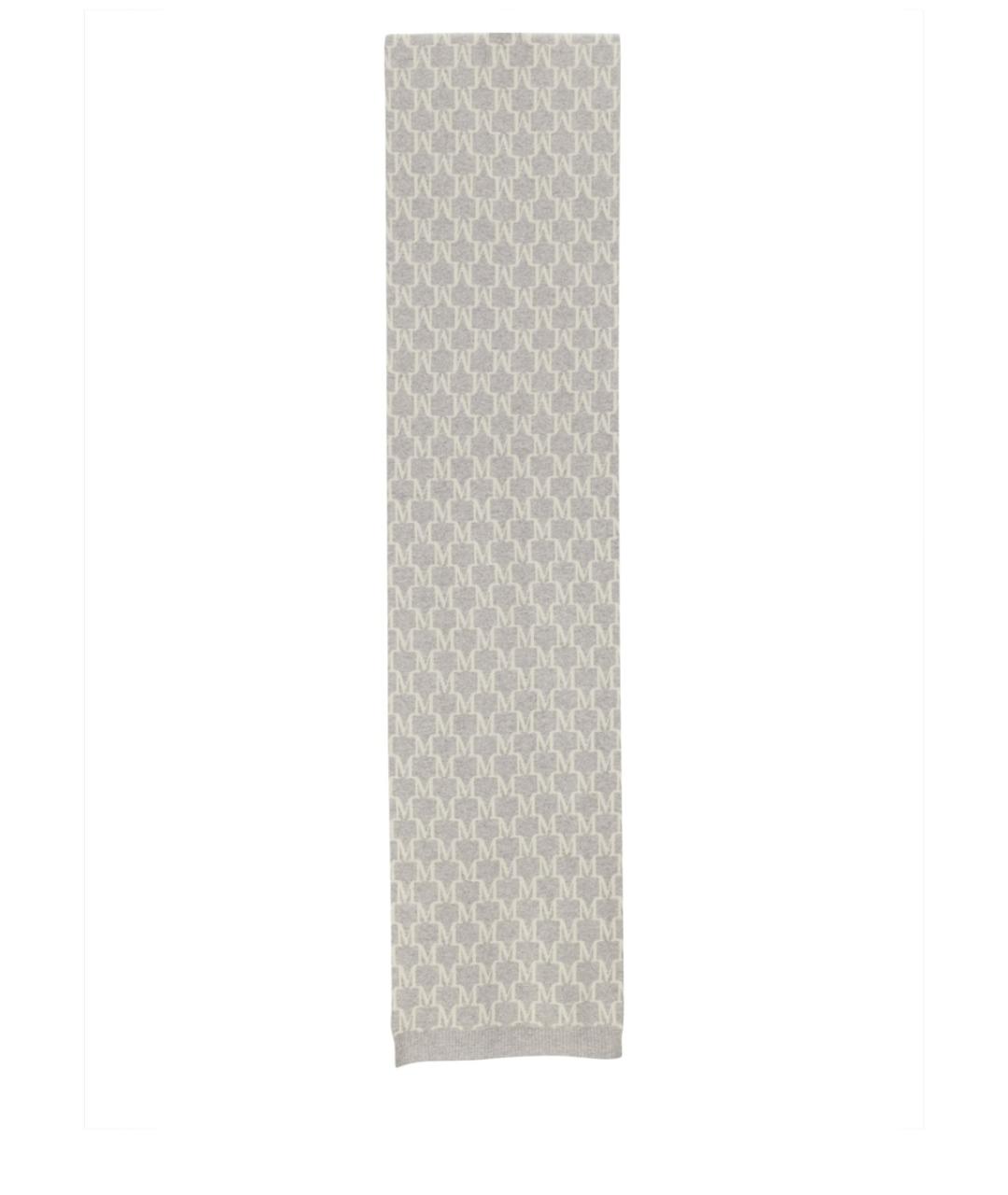 MAX MARA Серый кашемировый шарф, фото 1