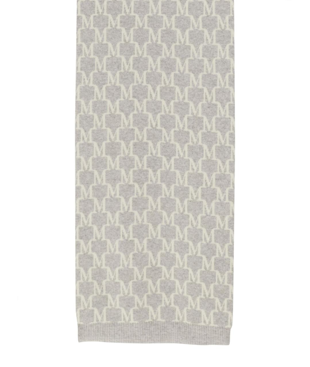 MAX MARA Серый кашемировый шарф, фото 3