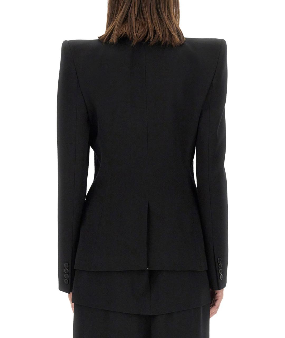 ALEXANDER MCQUEEN Черный шерстяной жакет/пиджак, фото 4