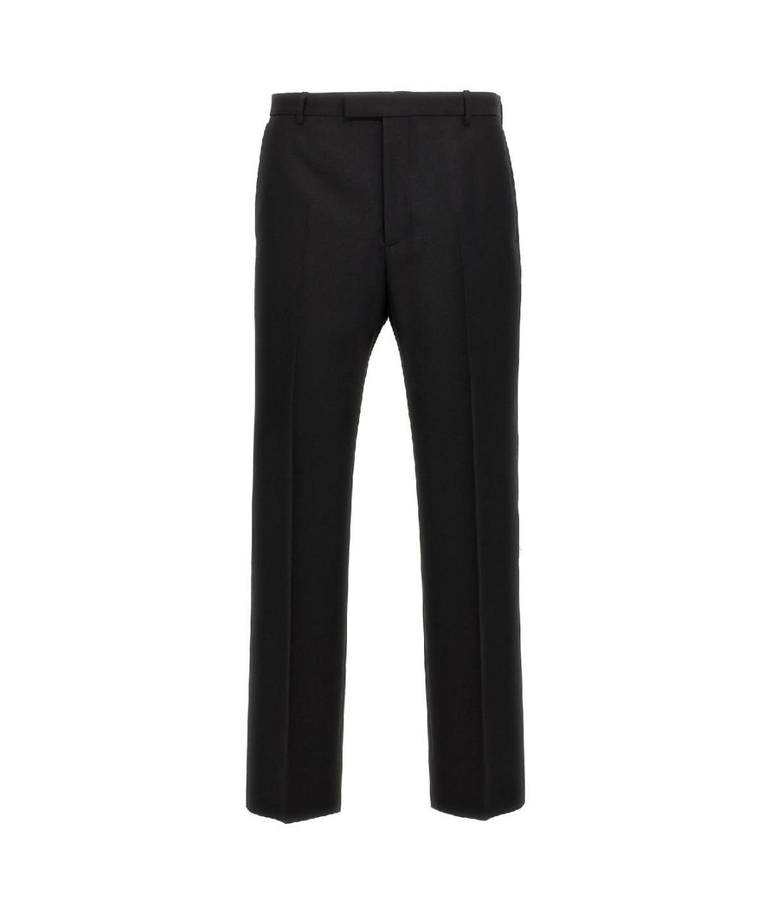 GUCCI Черные шерстяные повседневные брюки, фото 1
