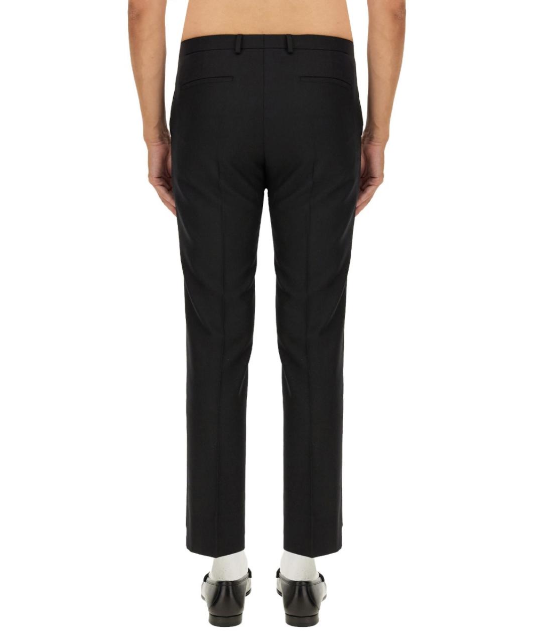 GUCCI Черные шерстяные повседневные брюки, фото 5