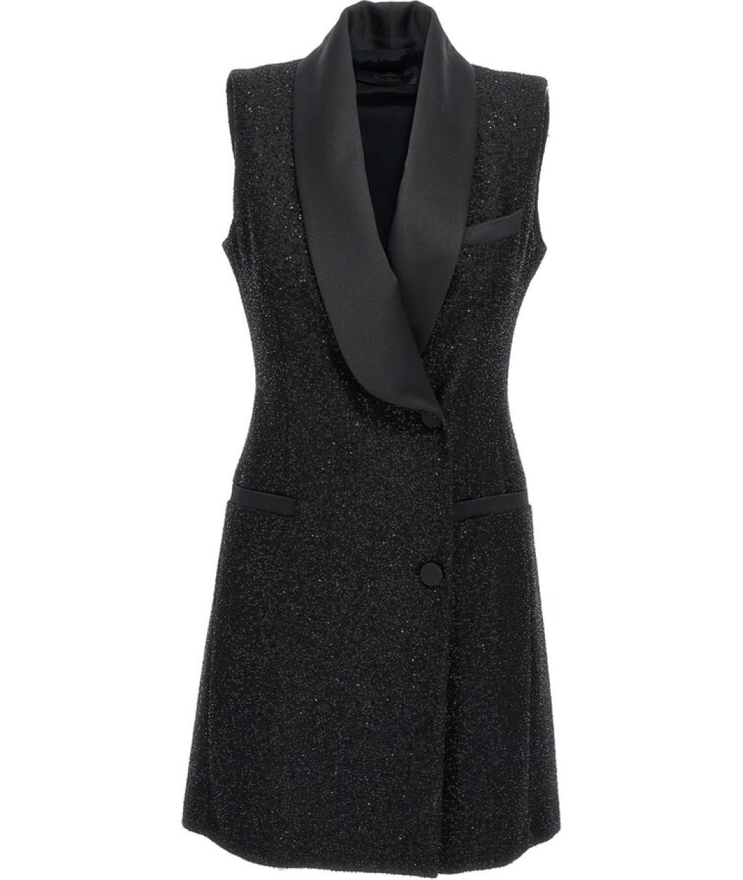 MAX MARA Черное вискозное повседневное платье, фото 1