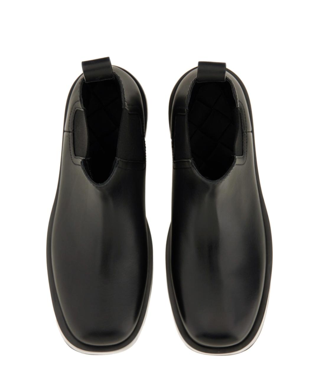BOTTEGA VENETA Черные кожаные высокие ботинки, фото 6