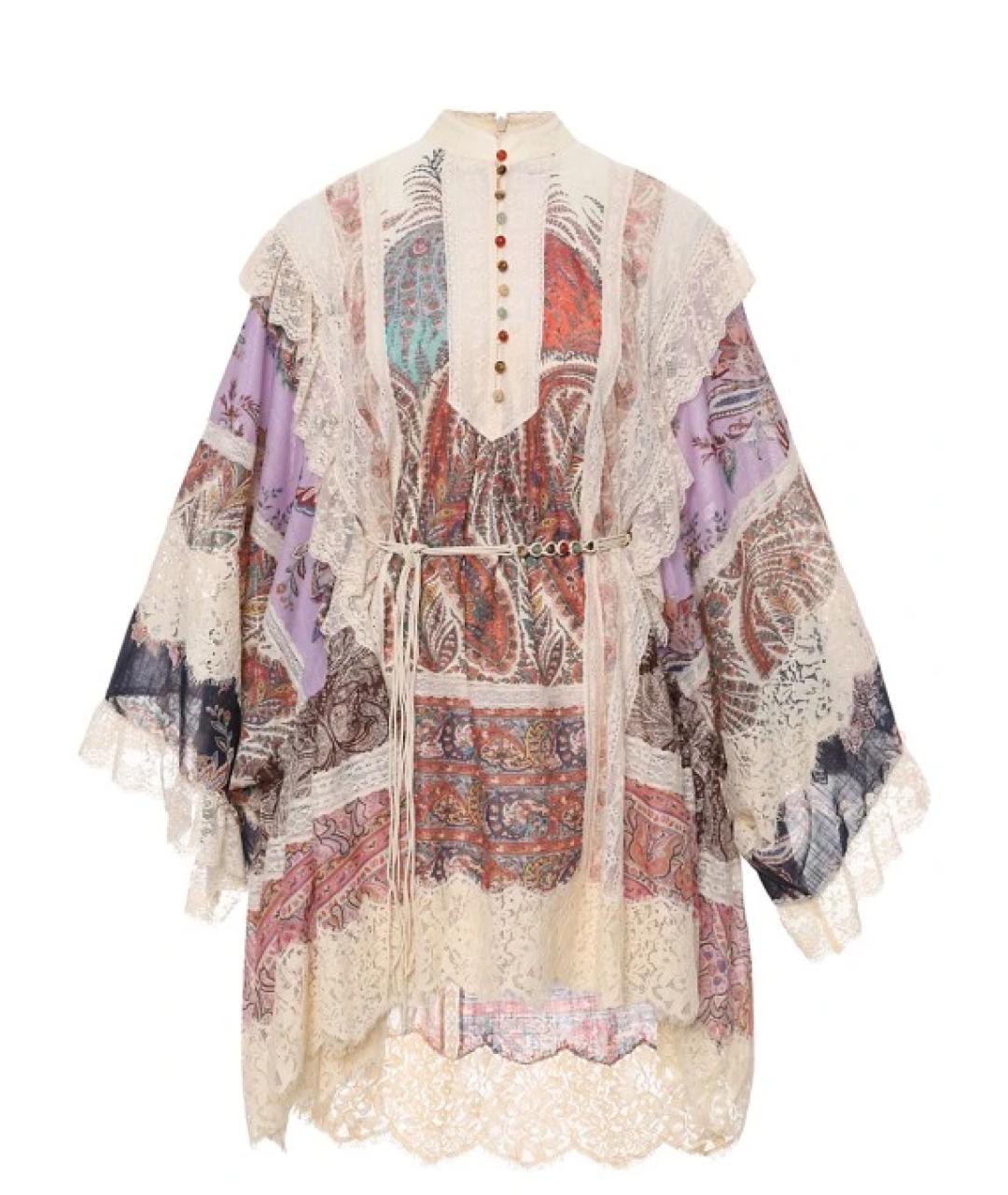 ZIMMERMANN Мульти хлопковое повседневное платье, фото 1