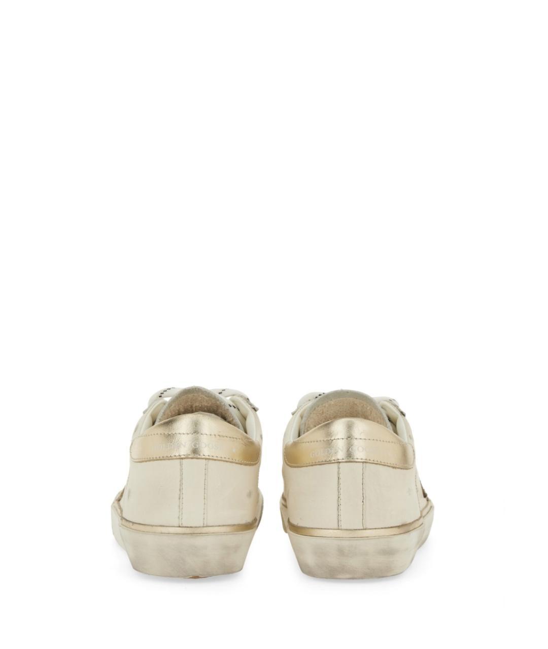 GOLDEN GOOSE DELUXE BRAND Бежевые кожаные кеды, фото 3