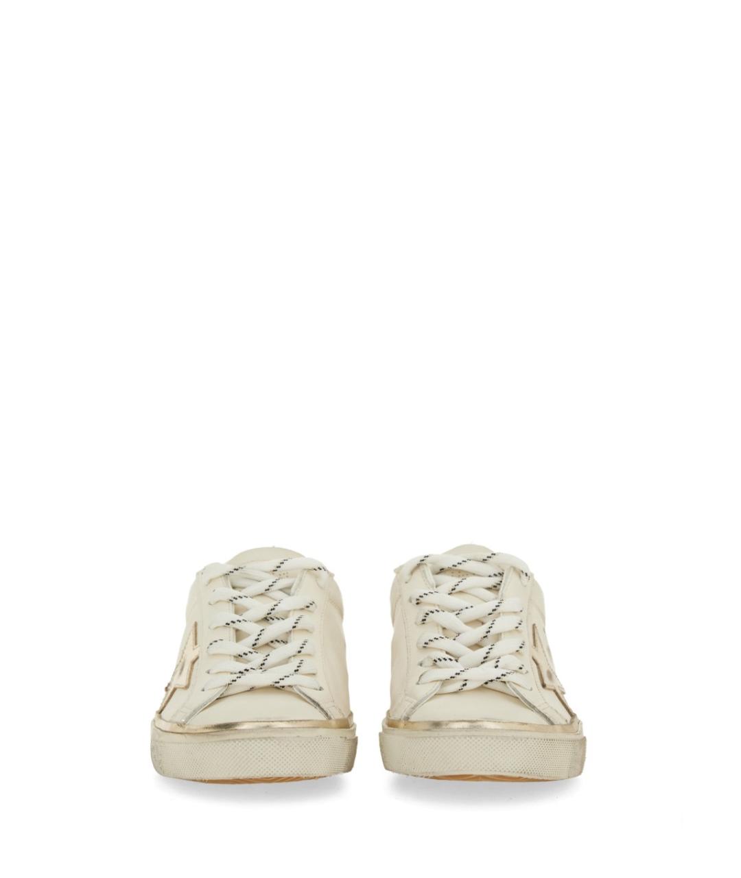 GOLDEN GOOSE DELUXE BRAND Бежевые кожаные кеды, фото 4