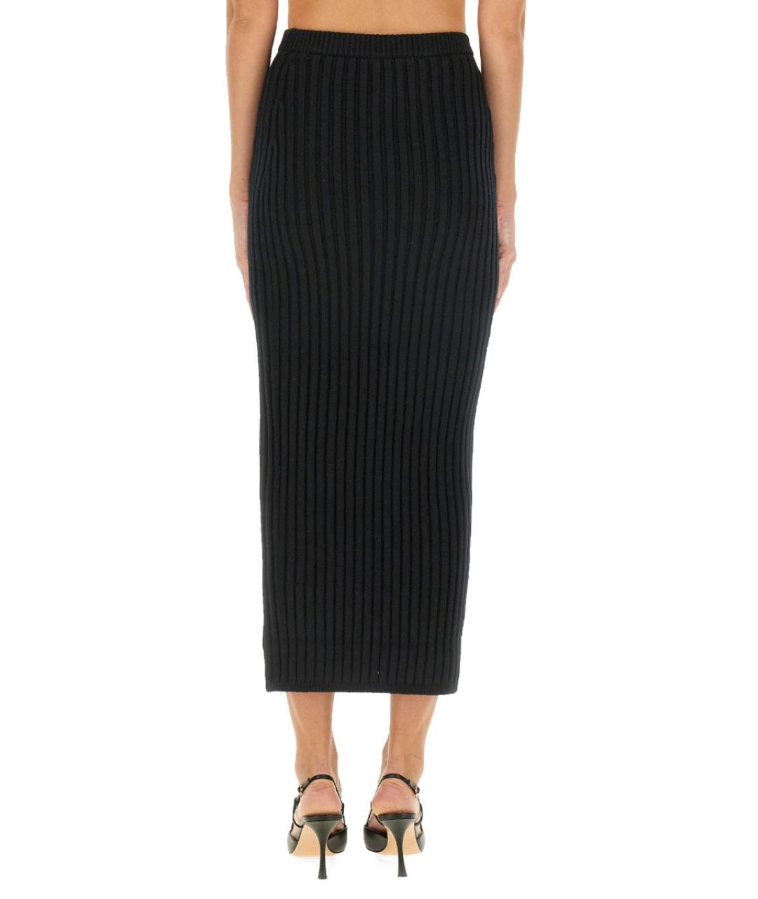 MAX MARA Черная шерстяная юбка миди, фото 3