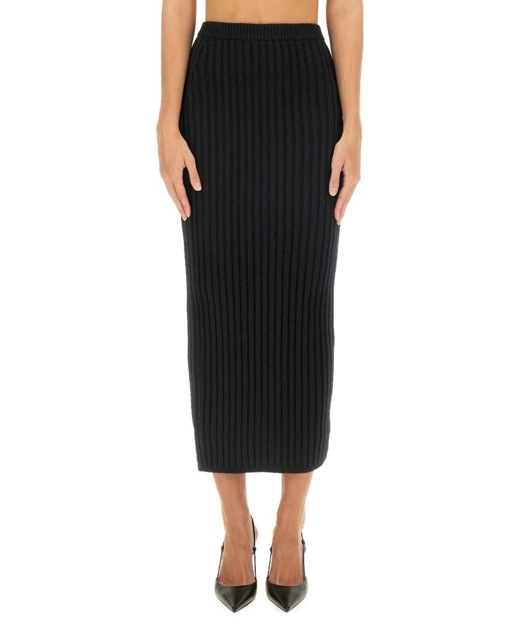 MAX MARA Черная шерстяная юбка миди, фото 5