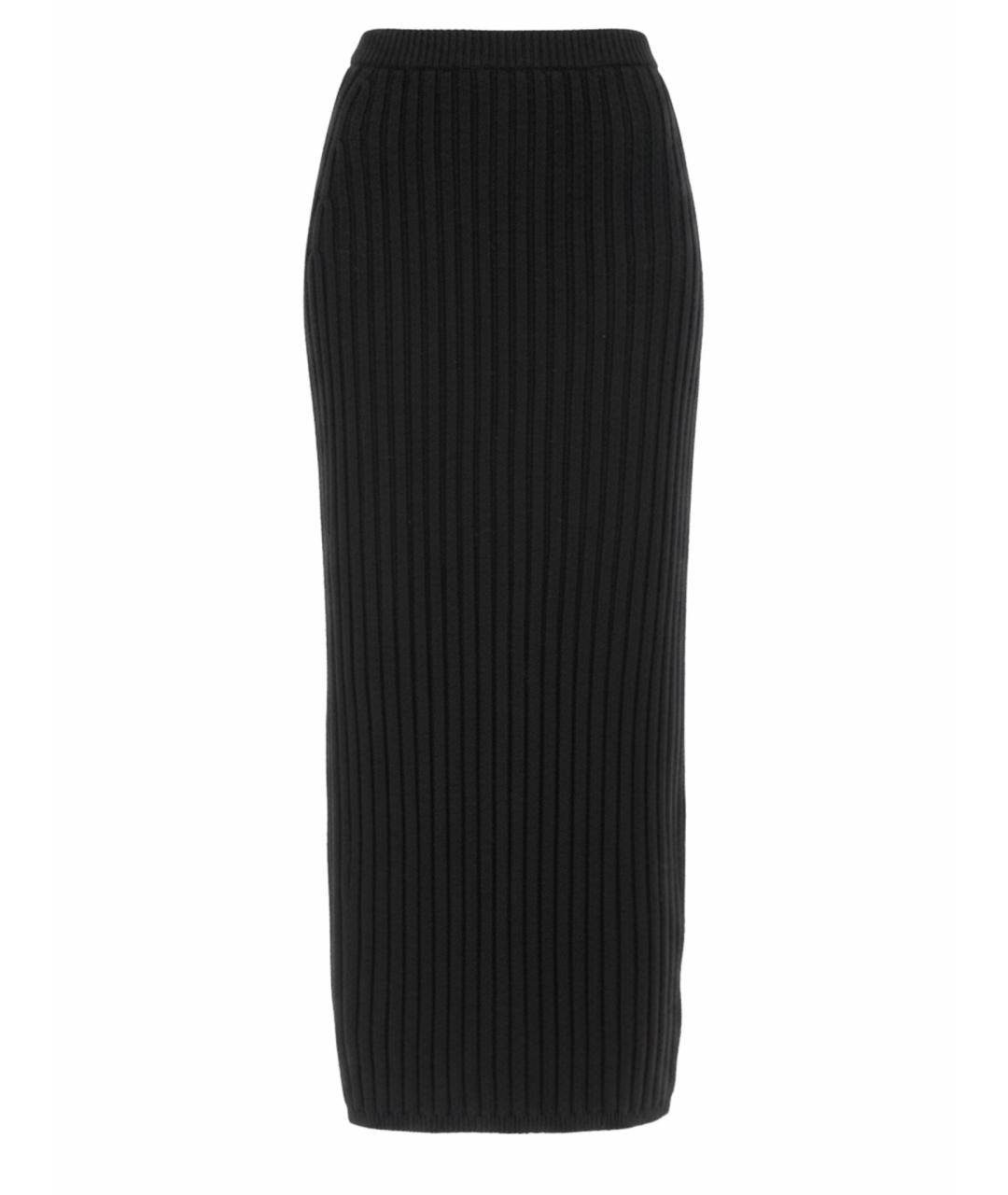 MAX MARA Черная шерстяная юбка миди, фото 1